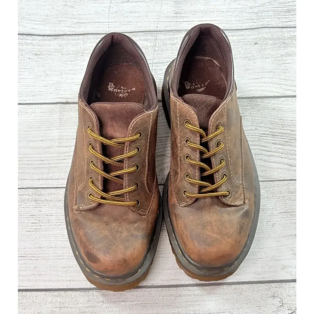 Dr. Marten’s Women’s Ablene Lace Up Lowtop Leather Shoe Boot Brown Size 8 AW001